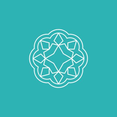 Geometrik çiçek yıldızı teknoloji logosu