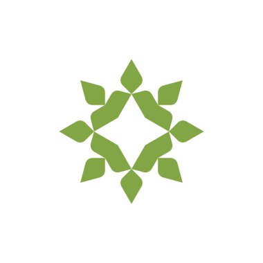 Geometrik çiçek yıldızı teknoloji logosu