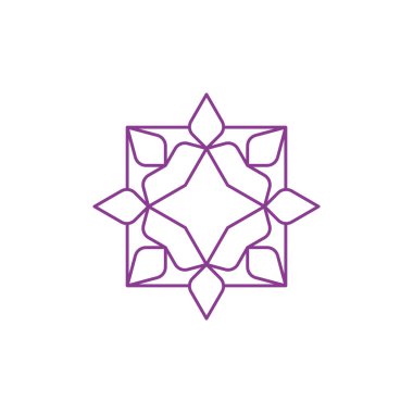 Geometrik çiçek yıldızı teknoloji logosu