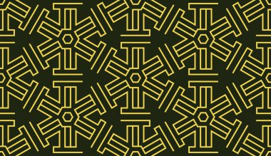 Soyut sarı çizgiler ve koyu sarı noktasız desenler.