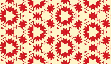 Soyut kırmızı ve açık sarı etnik desenler