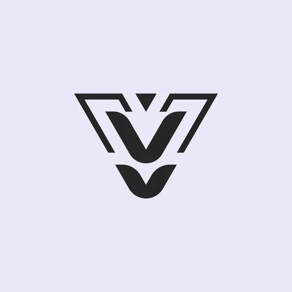 エレガントなスタイリッシュな文字Vモノグラムのロゴ — ストックベクタ