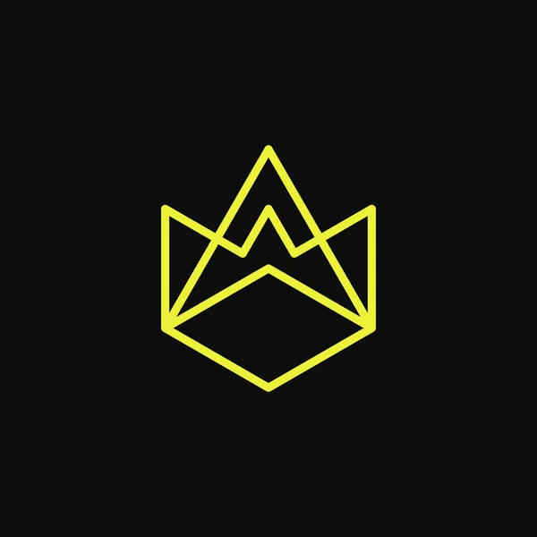 Простою Сучасною Літерою Логотип Стрілки Корони — стоковий вектор
