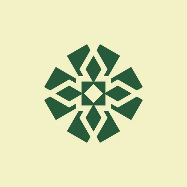 Abstrakt Elegant Blommig Mandala Lyx Logotyp — Stock vektor