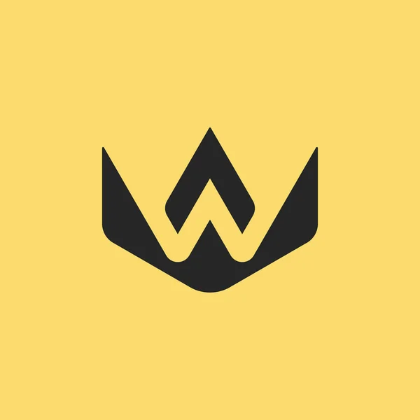Simple Modern Letter Crown Arrow Logo — Stock Vector