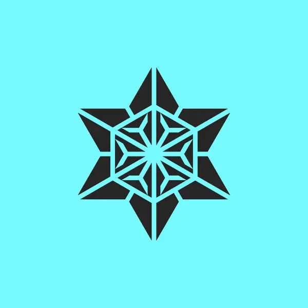 Abstracto Moderno Estrella Copo Nieve Mandala Elegante Logo — Archivo Imágenes Vectoriales