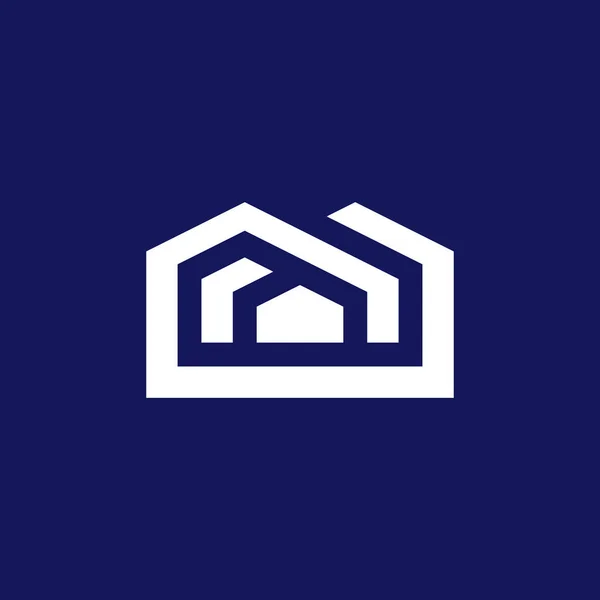 Lettre Initiale Moderne Maison Logo Architectural — Image vectorielle