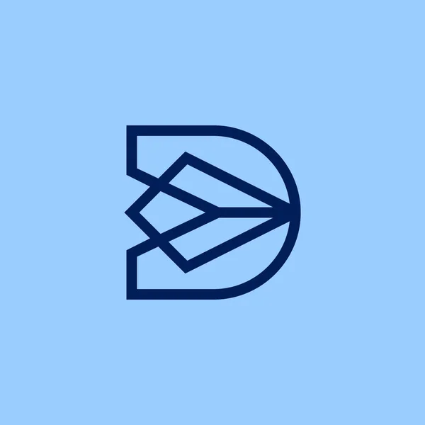 Современная Буква Стрелка Вперед Логотип Направления — стоковый вектор