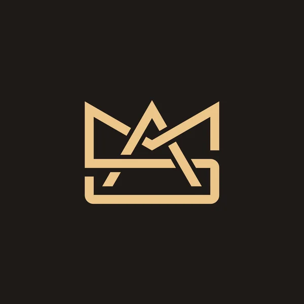 Elegante Letra Inicial Moderna Logotipo Monograma — Vector de stock
