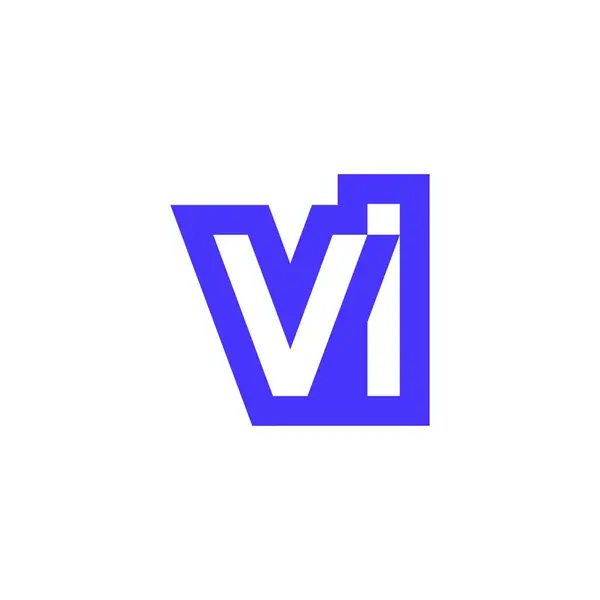 简单而现代的字母V和我的标志 — 图库矢量图片