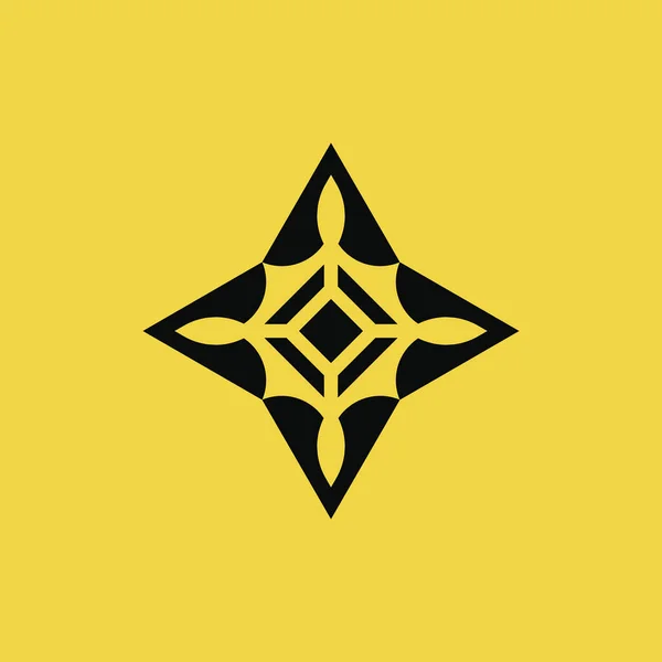 Moderní Abstraktní Diamantové Hvězdicové Logo — Stockový vektor