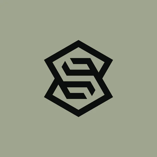 Абстрактная Жирная Буква Современный Логотип — стоковый вектор
