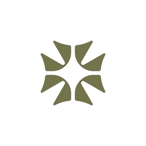 Αφηρημένο Κομψό Σύμβολο Σταυρό Αστέρι Λογότυπο — Διανυσματικό Αρχείο