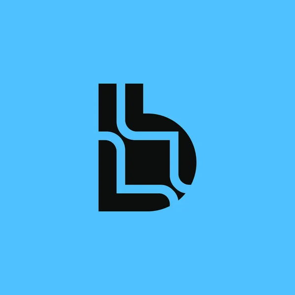 Moderne Letter Netwerk Verbinding Logo — Stockvector