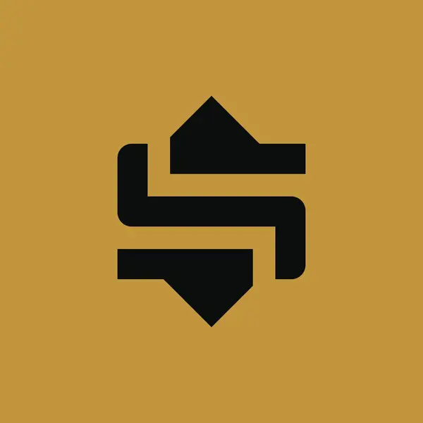 Carta Inicial Simples Casa Logotipo Imobiliário — Vetor de Stock