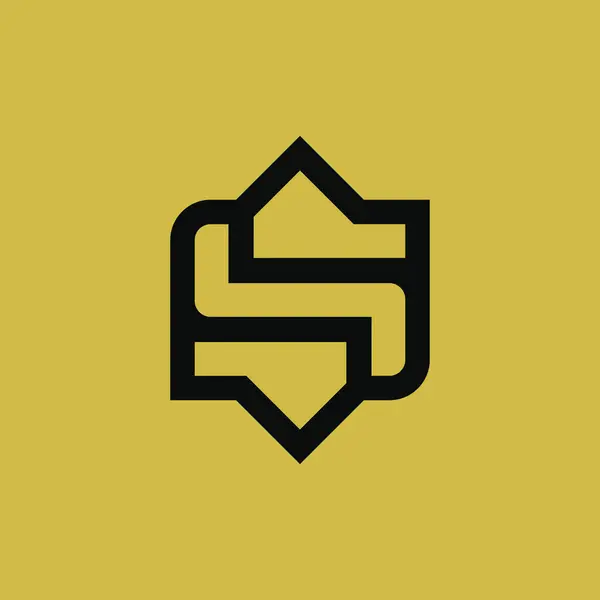Carta Inicial Simples Casa Logotipo Imobiliário —  Vetores de Stock