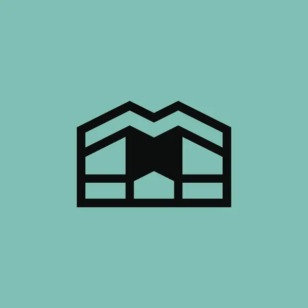 Simple Modern Letter House Logo — Stock Vector