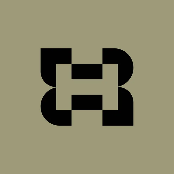 Letra Inicial Combinación Logo — Vector de stock