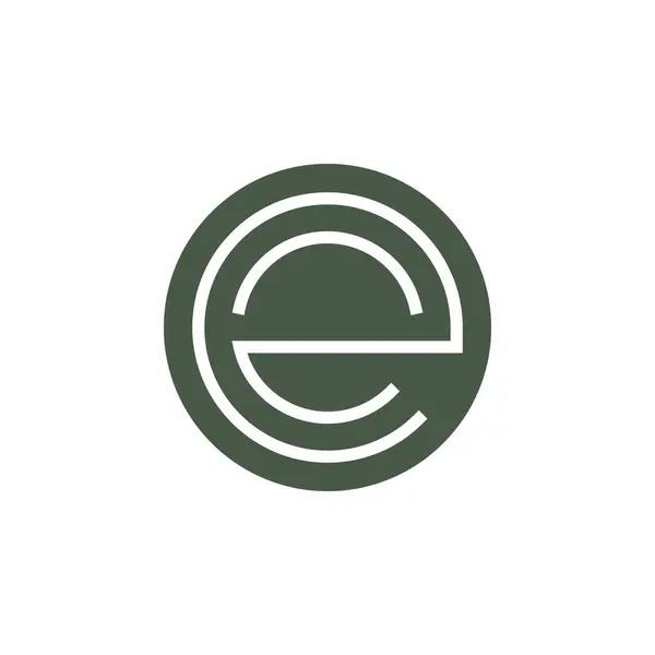 Modern Zarif Harf Daire Logosu — Stok Vektör
