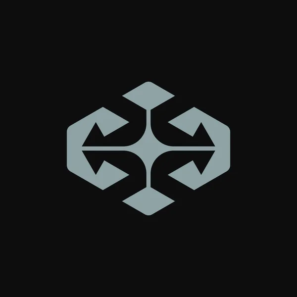 Logo Connessione Unico Elegante — Vettoriale Stock