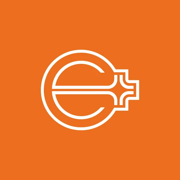 Elegancka Litera Początkowa Logo Gwiazdy — Wektor stockowy