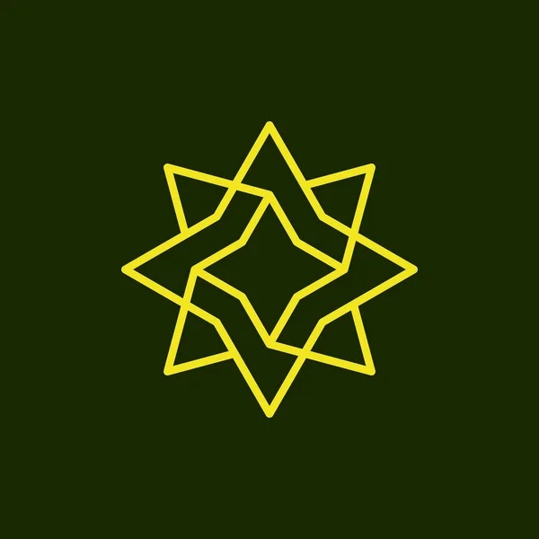 Logotipo Moderno Tecnología Unida Estrella — Vector de stock