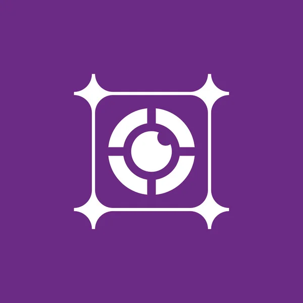 Простой Современный Логотип Объектива Звезды — стоковый вектор