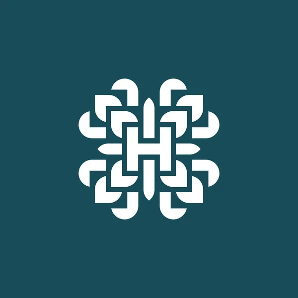 Letra Inicial Monograma Hoja Naturaleza Logo — Archivo Imágenes Vectoriales
