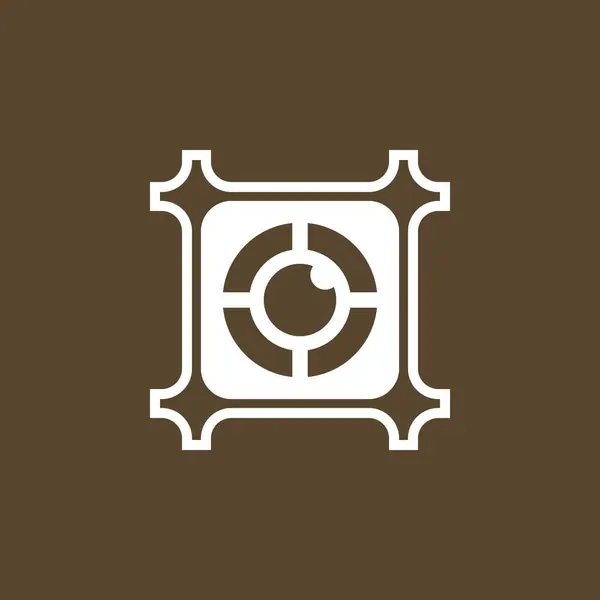 Простой Современный Логотип Объектива Звезды — стоковый вектор