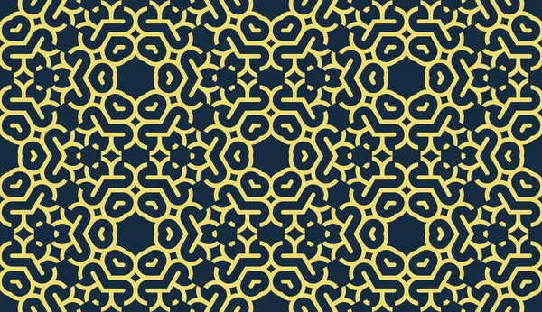 Abstrato Geométrico Amarelo Preto Sem Costura Padrão — Vetor de Stock