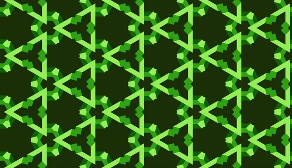 Abstract Natural Green Shapes Seamless Pattern — Stock Vector