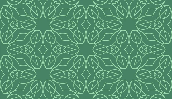 Abstrait Élégant Vert Lignes Naturelles Motif Sans Couture — Image vectorielle