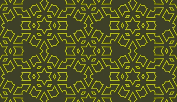 Абстрактные Роскошные Зеленые Линии Бесшовный Шаблон — стоковый вектор