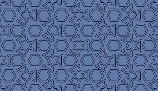 Abstract Simple Blue Grey Hexagon Seamless Pattern — Stock Vector