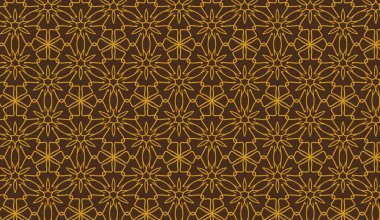 Soyut lüks zarif altın ve kahverengi dikişsiz desen