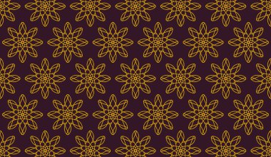 Soyut lüks, zarif sarı ve kahverengi, dikişsiz desen.