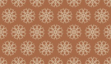 Soyut lüks zarif krem ve kahverengi dikişsiz desen