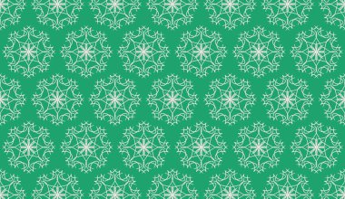 Soyut lüks, zarif, beyaz ve yeşil, dikişsiz desen.