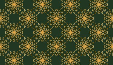 Soyut lüks zarif sarı ve koyu yeşil çiçeksiz desenli.