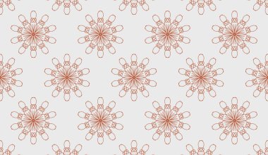 Soyut lüks, zarif, kahverengi ve beyaz, dikişsiz desen.