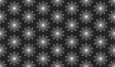 Soyut lüks, zarif, beyaz ve koyu gri, dikişsiz desen.