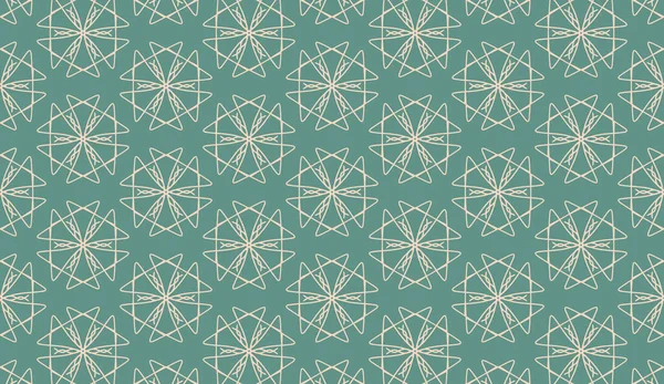 Abstrakt Lyx Elegant Grädde Och Teal Grön Blommig Sömlös Mönster — Stock vektor