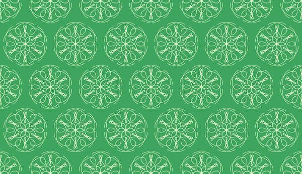 Abstrakte Luxus Elegante Weiße Und Grüne Florale Nahtlose Muster — Stockvektor