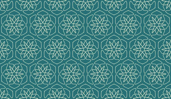 Abstrakter Luxus Elegant Hellgrün Und Türkisgrün Florales Nahtloses Muster — Stockvektor