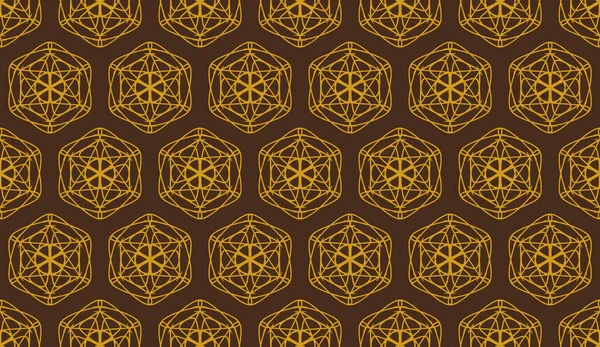 Абстрактный Роскошный Элегантный Золотой Коричневый Цветочный Бесшовный Узор — стоковый вектор