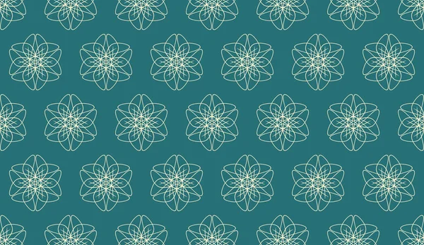 Abstract Luxury Elegant Light Green Turquoise Green Floral Seamless Pattern — Stock Vector