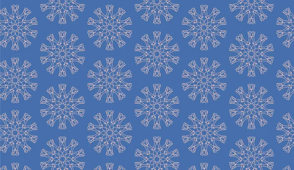 抽象的な豪華なエレガントなライトピンクとブルーの花のシームレスなパターン — ストックベクタ