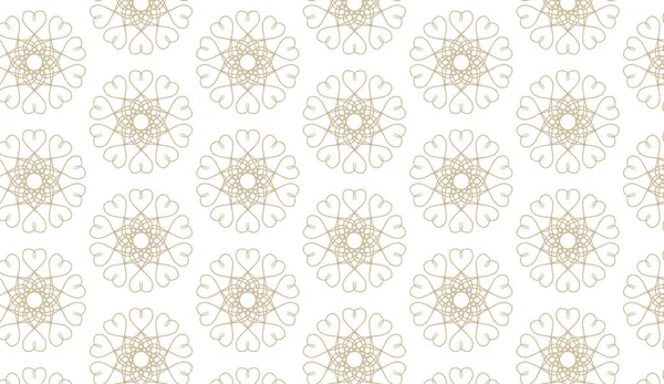 Abstrakte Luxus Elegante Weiße Und Goldbraune Florale Nahtlose Muster — Stockvektor