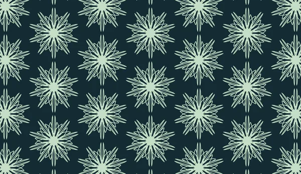 抽象豪华典雅的绿松石绿色和深绿色无缝图案 — 图库矢量图片