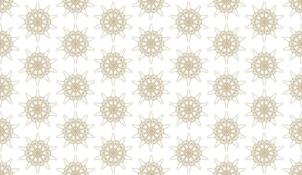 Абстрактный Роскошный Элегантный Белый Золотисто Коричневый Цветочный Бесшовный Узор — стоковый вектор